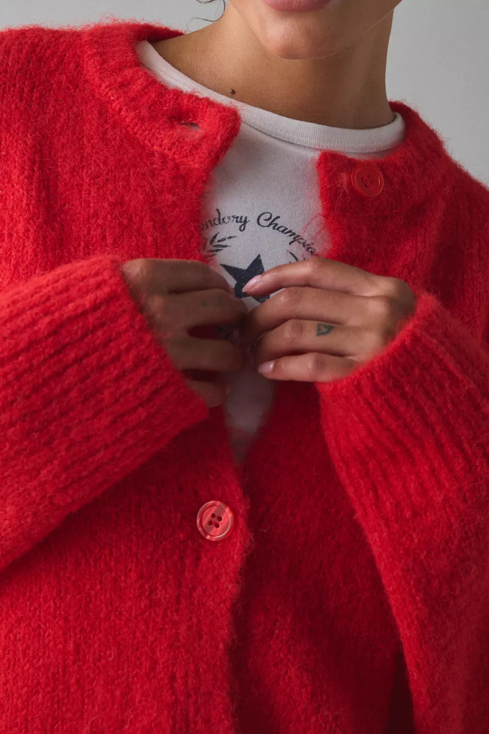 BDG Becca Brushed Knit Oversized Cardigan | Urban Outfitters (US and RoW)