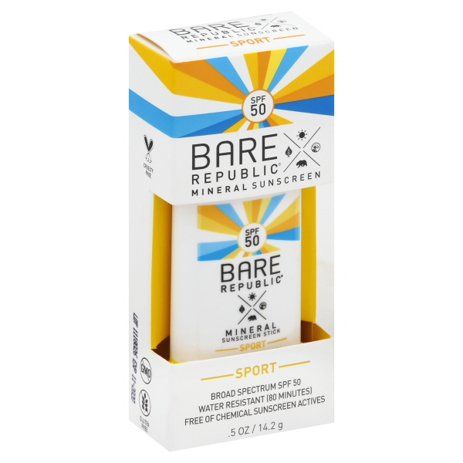 Bare Republic Mineral Sport Sunscreen Stick, SPF 50, Reef Friendly, Non-Nano, 80 Minute Water Res... | Walmart (US)