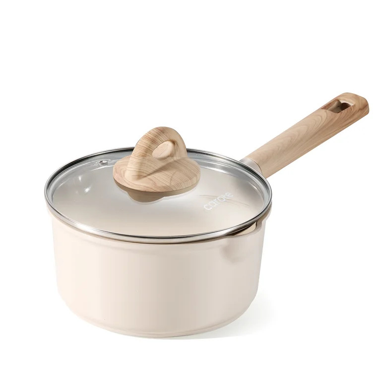 Carote Bon Appétit Collection 2.0QT Ceramic Saucepan-Taupe | Walmart (US)
