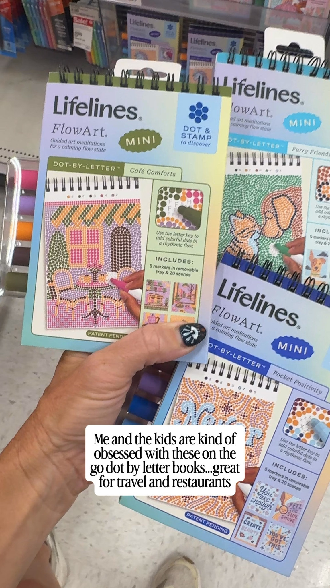 One of the best on the go activities I've found for the kids recently.  I've actually become quite obsessed with them myself.  These dot by letter flow art books are awesome.

#travelactivities #kids #targetfinds 

 #LTKmomlife #LTKKids