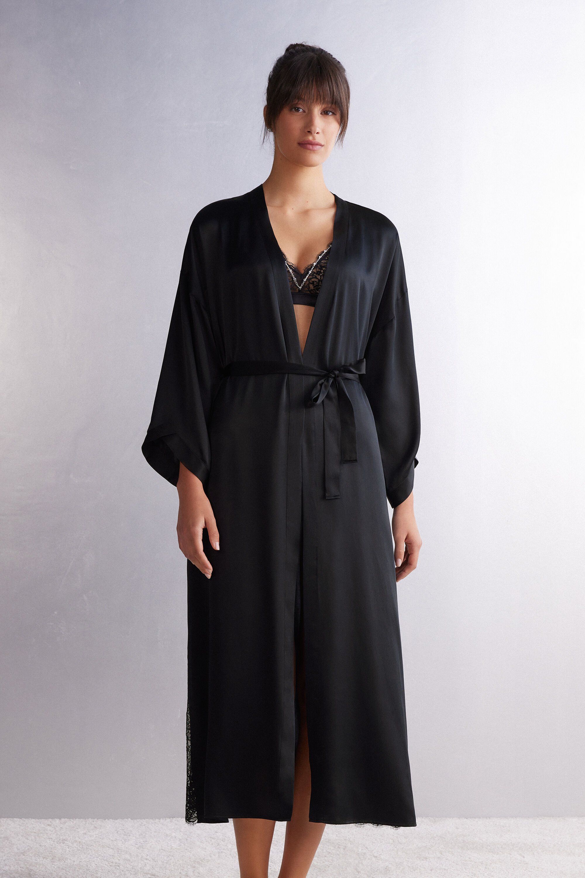 Living in Luxe Long Silk Robe | Intimissimi (US)
