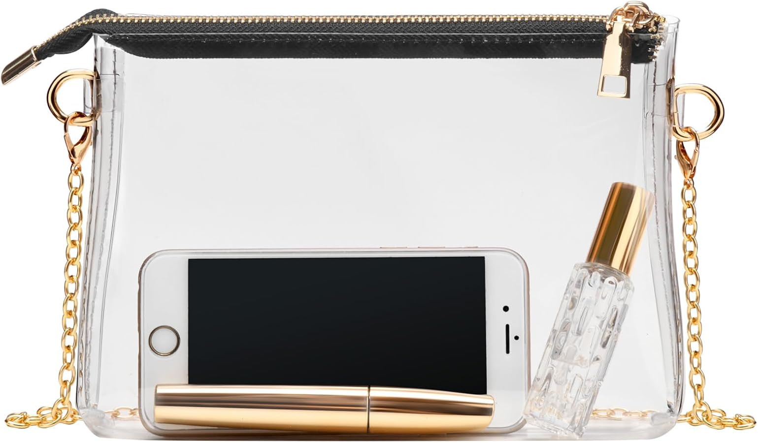 Clear Purse for Women - Stadium Approved Small Crossbody Bag with Zipper, Clear Stadium Bag for C... | Amazon (US)