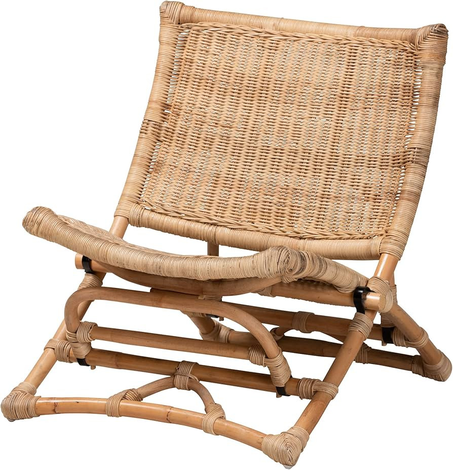 bali & pari Herrara Natural Rattan Foldable Chair, One Size | Amazon (US)