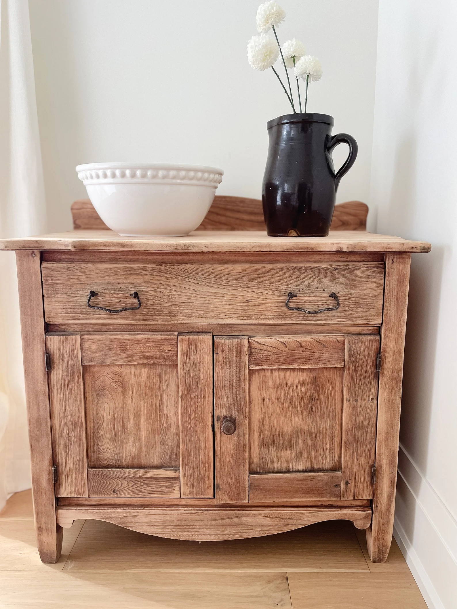 SOLD - Raw wood antique washstand cabinet | Etsy (US)