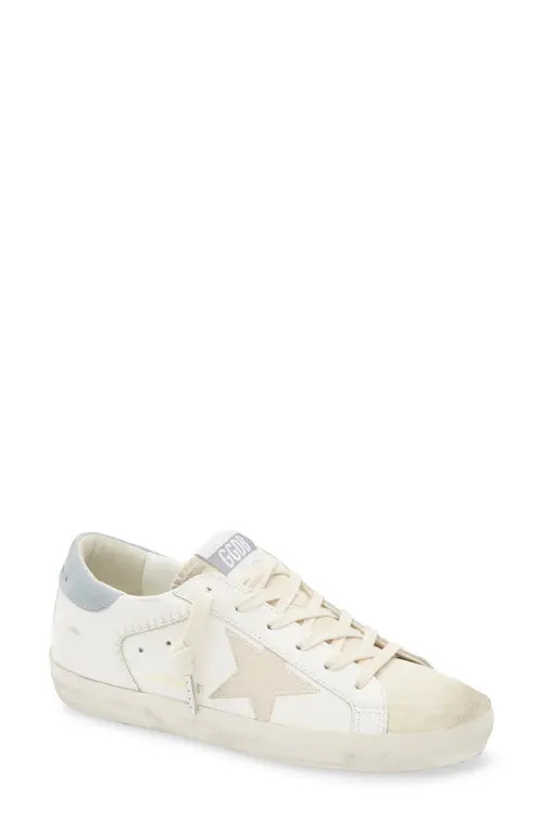 Golden Goose Super-Star Sneaker (Nordstrom Exclusive) in White/beige/light Blue at Nordstrom, Size 35 | Nordstrom
