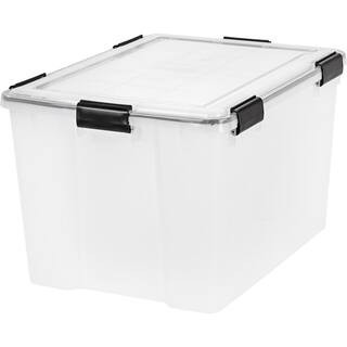 IRIS 74 Qt. Weather Tight Storage Box in Clear-110586 - The Home Depot | The Home Depot