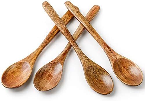 Sweese 6-Inch Coffee Spoons, Ice Cream Spoon, Wooden Cocktail Stirring Spoons, Set of 4 | Amazon (US)