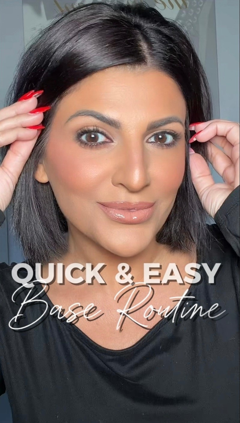 Are you always short on time? This is the base routine for you! Quick and easy glam and you will be out the door in 10 minutes or less! #makeup #foundation #basemakeup #easymakeup #quickmakeup 

#LTKOver40 #LTKgrwm #LTKBeauty