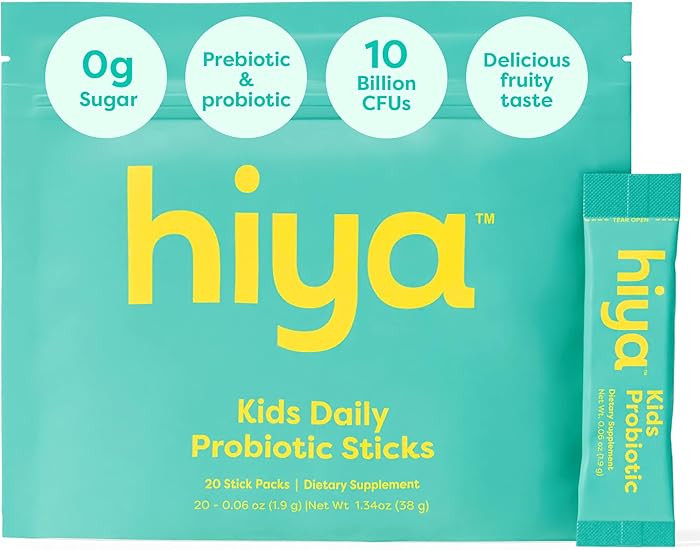 Hiya Kids Probiotic – 10 Billion CFU with Clinically-Studied Strains for Ages 2+, Supports Gut ... | Amazon (US)