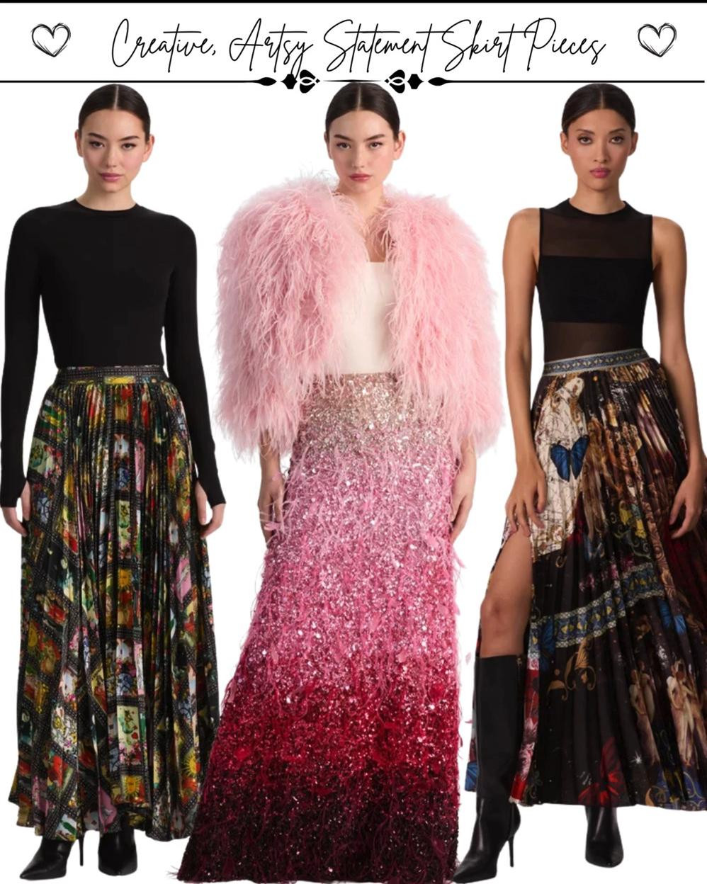 Artsy skirts have a way of turning an outfit into something memorable. While putting this lookbook together, I kept gravitating toward pieces that felt expressive yet wearable, silhouettes, textures, and details that bring personality into a look without making it feel overdone.

What I love most about these styles is how they shift the energy of an outfit. A simple top suddenly feels intentional, a neutral look becomes interesting, and the whole outfit carries that creative confidence that stands out in the most effortless way. These are the kinds of pieces that don’t just follow trends, they give your wardrobe a sense of individuality.

If your style leans toward unique, modern, and thoughtfully put together, artsy skirts are the kind of statement that still feels timeless and easy to wear 🤍

#artsyskirt
#statementskirt
#creativefashionstyle
#ltkstyle
#ltkfashion 

 #LTKMidsize #LTKPetite #LTKPlusSize