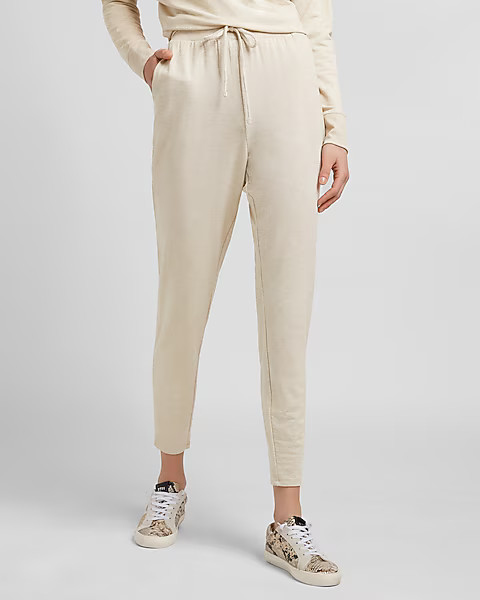 High Waisted Metallic Jogger Pant | Express