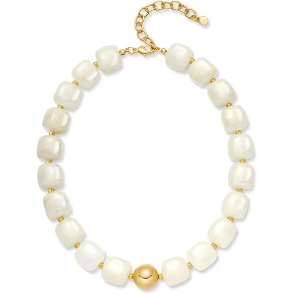 Summer Beach Jewelry Chunky Beaded Necklace for Women Trendy Statement Big Colorful Bubble Resin ... | Walmart (US)