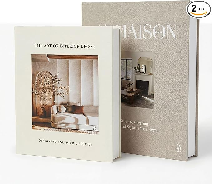 GRACEY LANE Decorative Fake Books for Home Decor – Set of 2 Linen Faux Book Storage Boxes with ... | Amazon (US)
