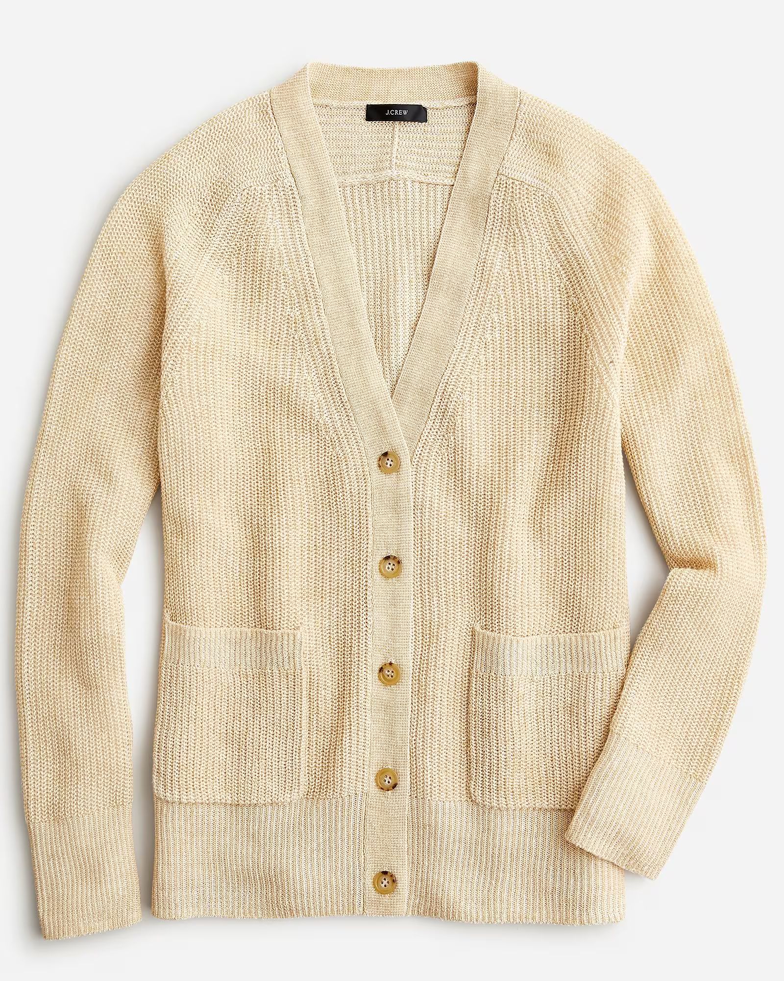 Relaxed cotton-linen blend cardigan sweater | J.Crew US