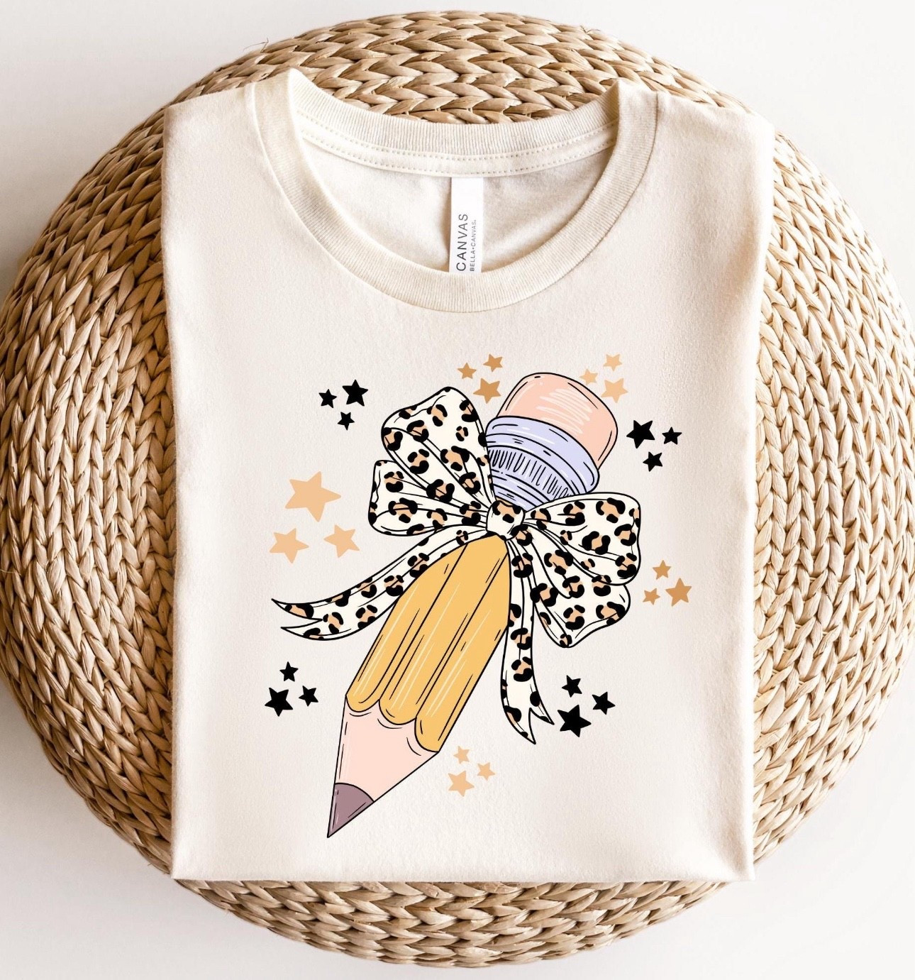 Leopard Pencil Bow Teacher Shirt, Teacher Shirts, Back to School Shirt, Gift for Teacher, Teacher Appreciation, Teacher Coquette

#LTKStyleTip #LTKSaleAlert