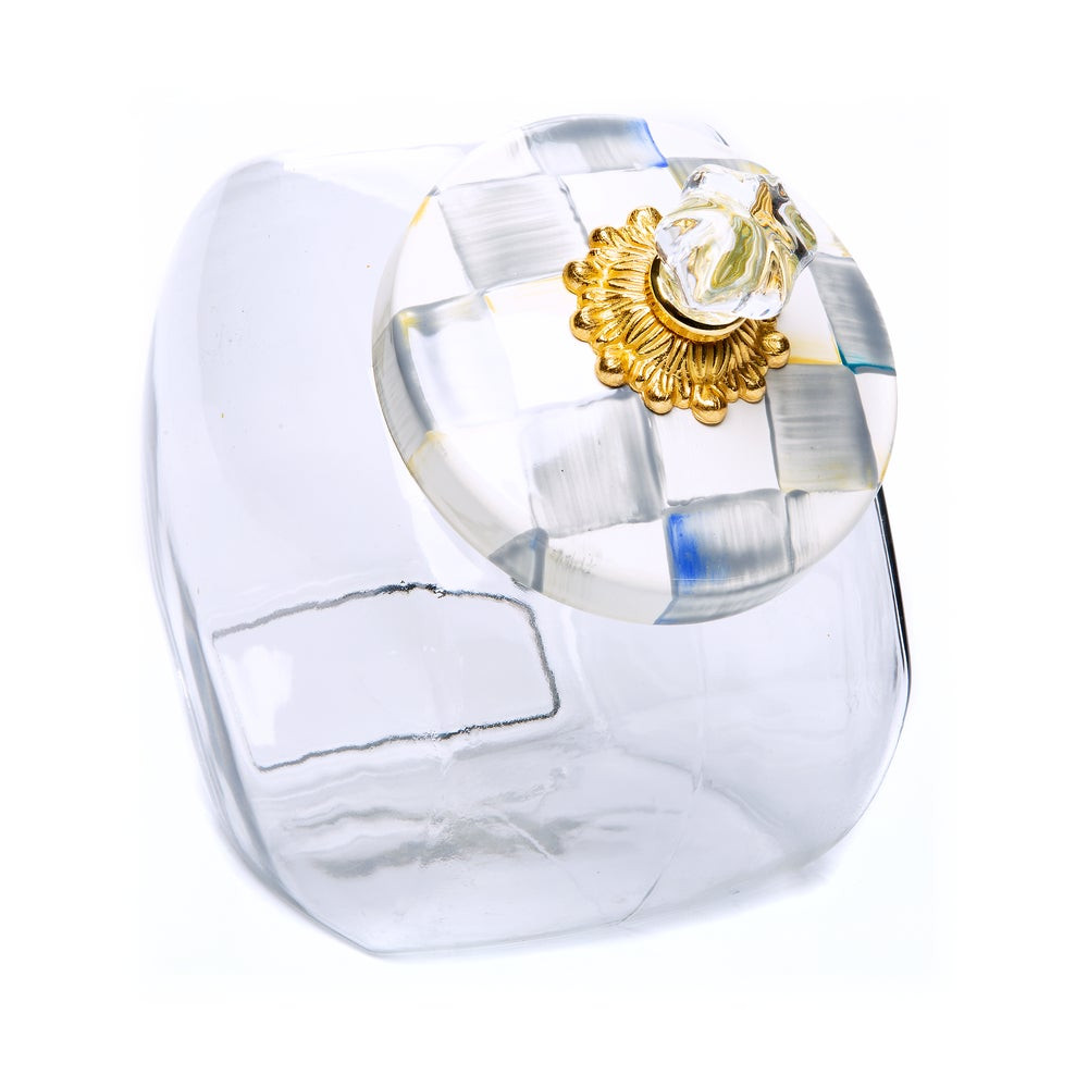 Cookie Jar with Sterling Check Lid | MacKenzie-Childs