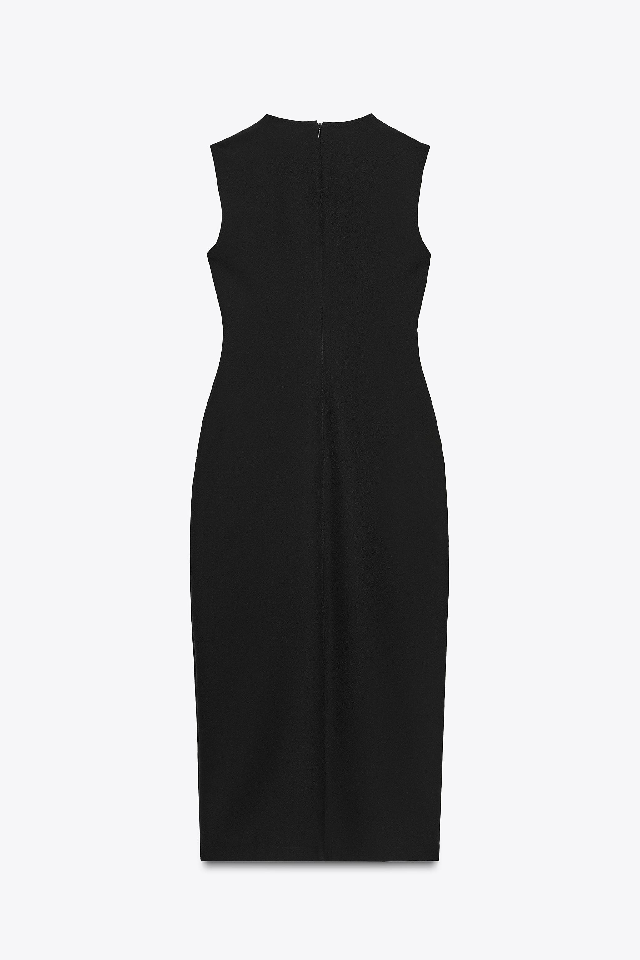 BELTED CREPE MIDI DRESS | Zara UK