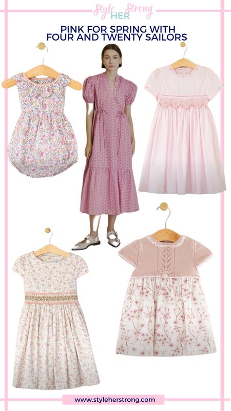 Gorgeous smocked dresses for girls and baby, baby bubble, women’s spring floral block print dress from Four and Twenty Sailors. I love this shop so much because it carries every classic and sweet for every member of your family.

Easter dress, vacation dress, spring dress, resort wear, smocked dress, pink dress, matching family 

#LTKkids #LTKSeasonal #LTKfamily