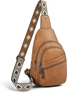Sling Bag Crossbody Bags for Women Small Cross Body Bag Fanny Packs Chest Sling Purse for Daily T... | Amazon (US)