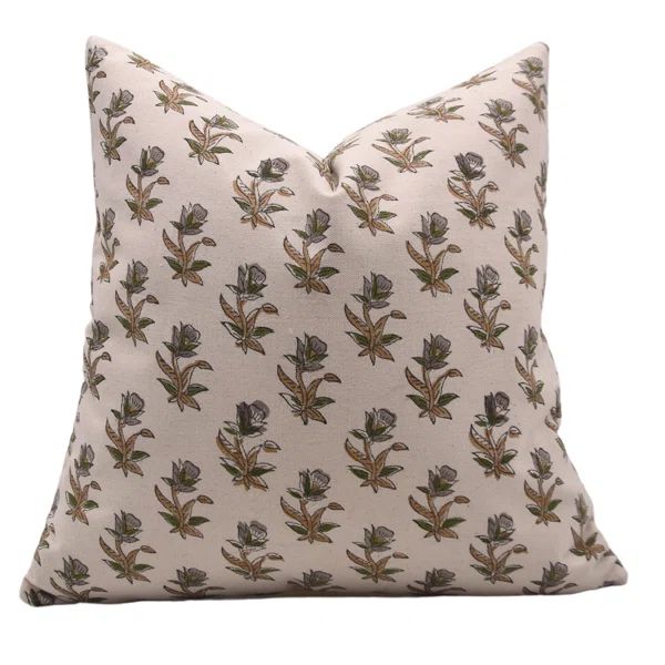 Floral Cotton Indoor/Outdoor Pillow Cover | Wayfair North America
