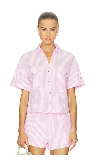 BLANKNYC Button Up Top in Pink. - size S | Revolve Clothing (Global)