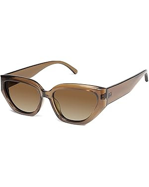 SOJOS Trendy Cute Cat Eye Polarized Sunglasses for Women Fashion Cateye Womens Sunnies SJ2237 | Amazon (US)