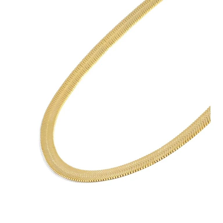 Jewelry Atelier Gold Chain Necklace Collection - 14K Solid Yellow Gold Filled Herringbone/Snake C... | Walmart (US)