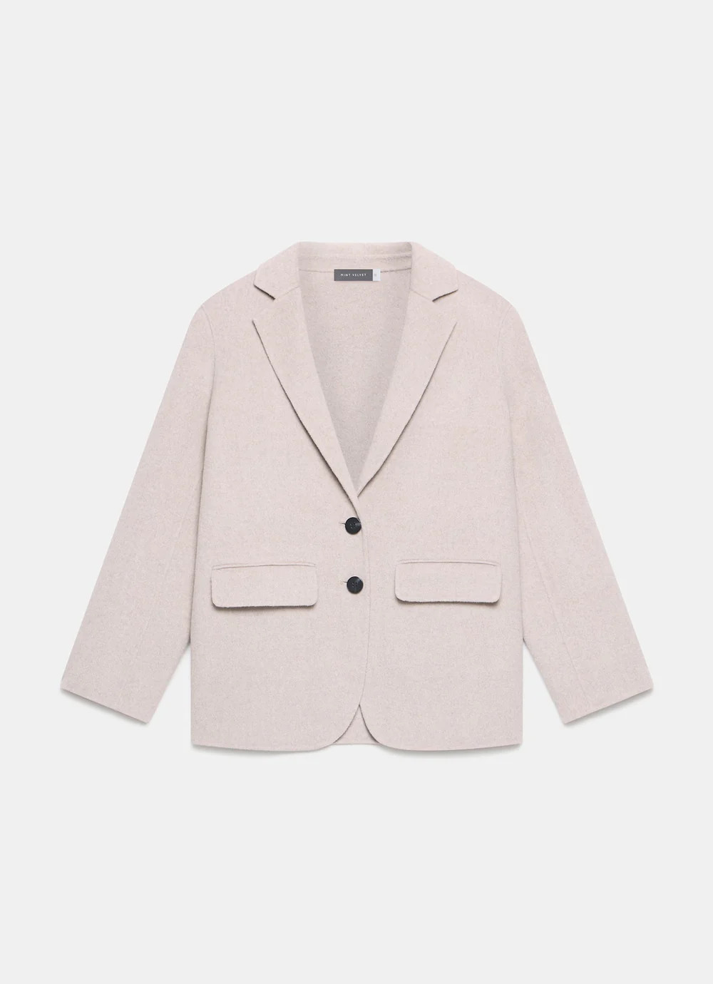 Neutral Wool Blend Hand Finished Blazer | Mint Velvet