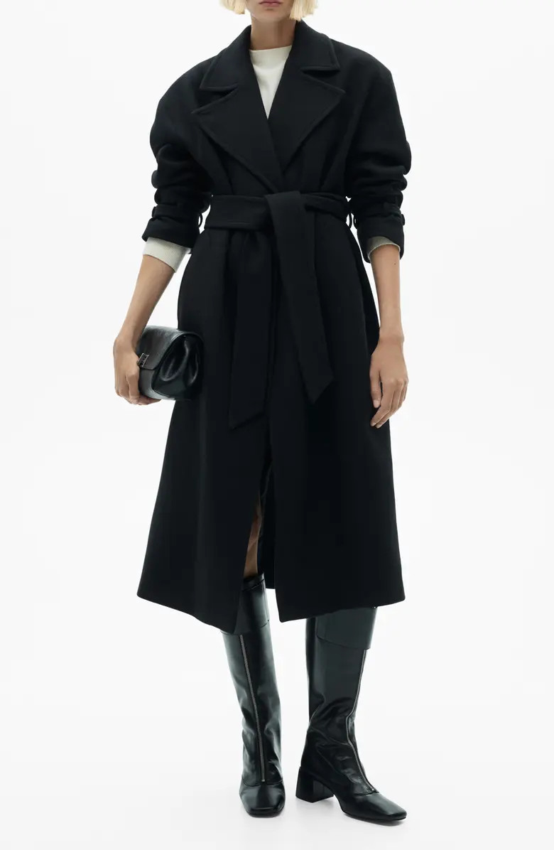 Traviata Tie Belt Wool Blend Coat | Nordstrom