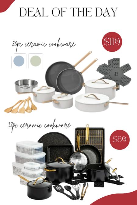 Ceramic cookware set 20-32 pieces. Would make an excellent couples gift! 

#LTKSeasonal #LTKHoliday #LTKGiftGuide