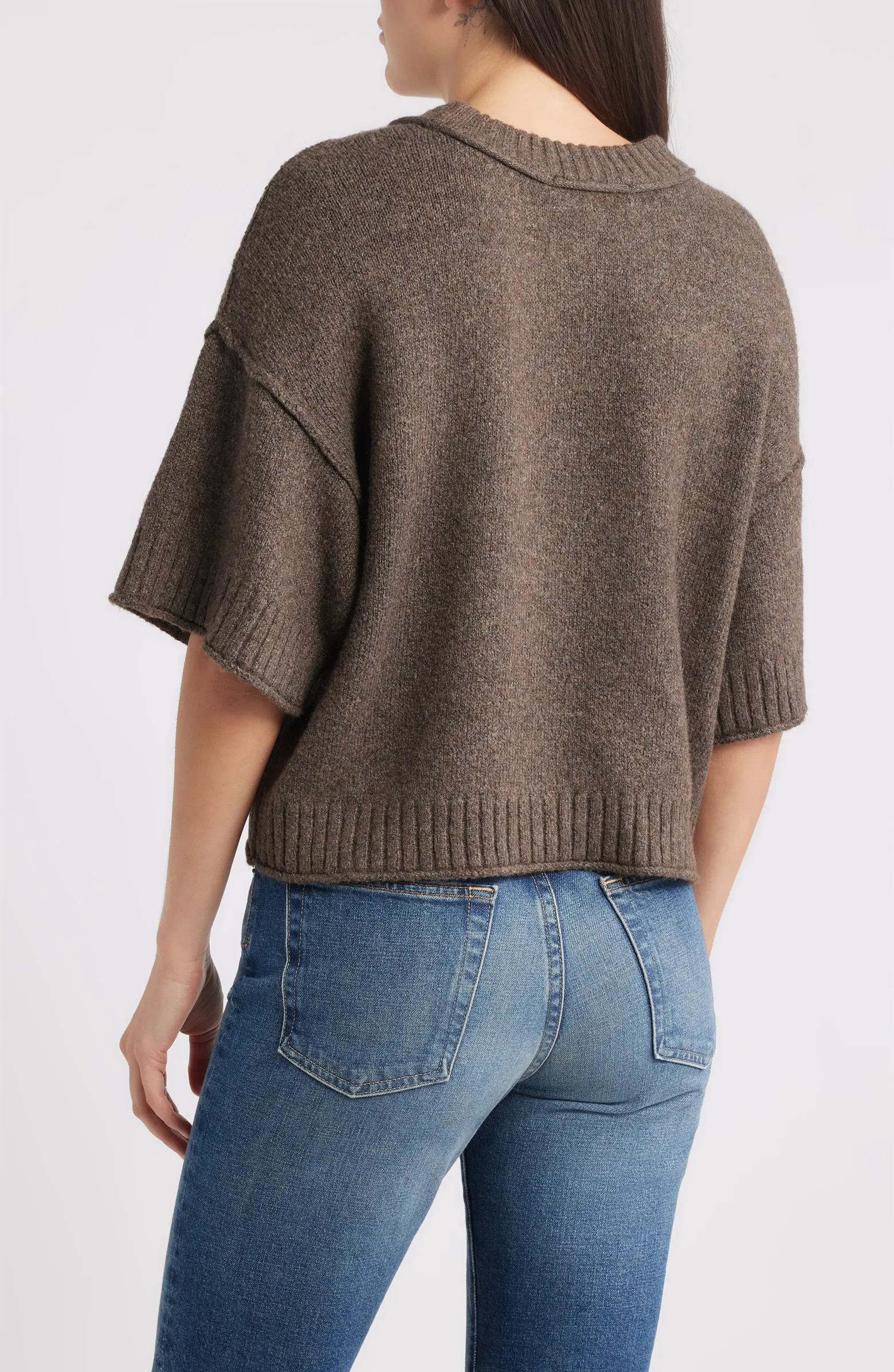 Broome Crop Short Sleeve Sweater | Nordstrom