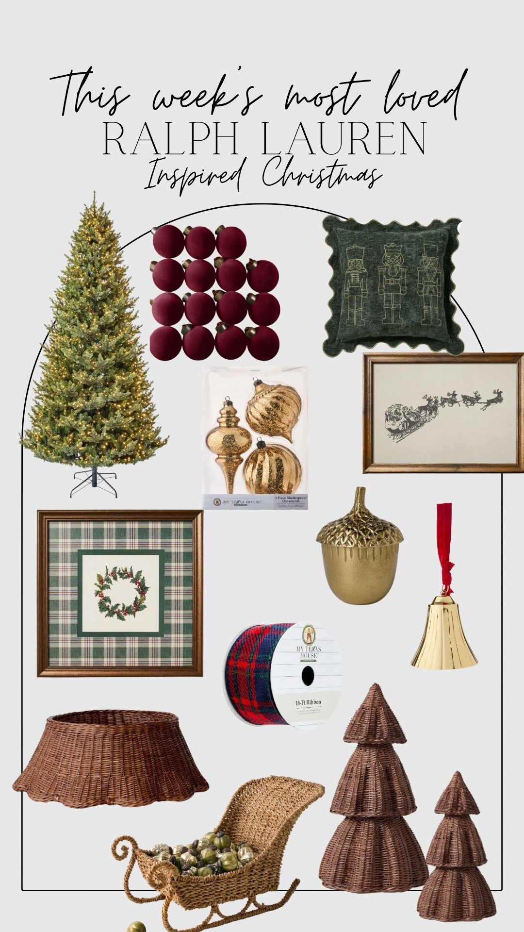 The Ralph Lauren inspired Christmas is all the rage rn! Here are some budget friendly finds 

#LTKSeasonal #LTKHoliday #LTKHome