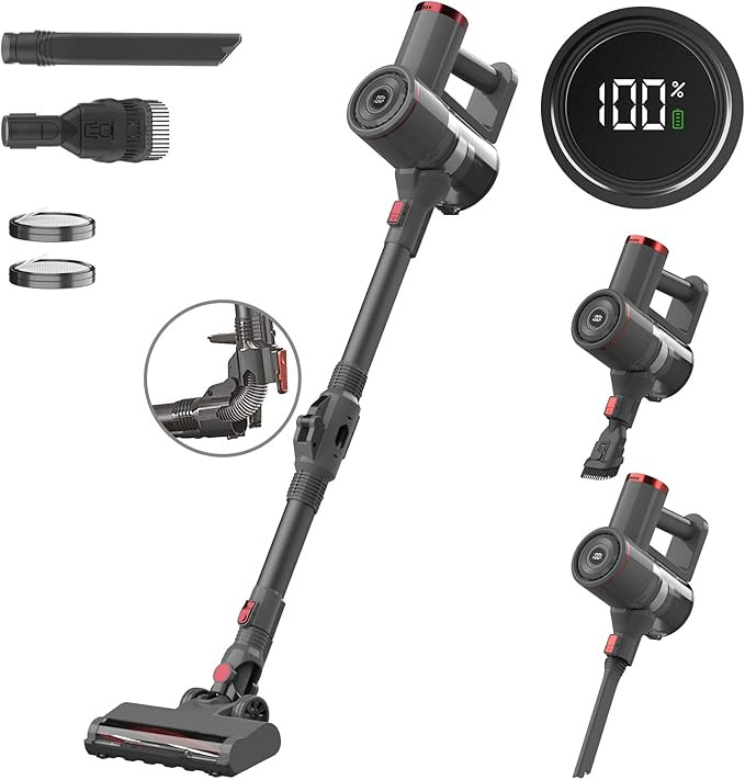 Cordless Vacuum Cleaner with Bendable Wand, Lightweight Stick Vacuum for Home Hardwood Floor Carp... | Amazon (US)