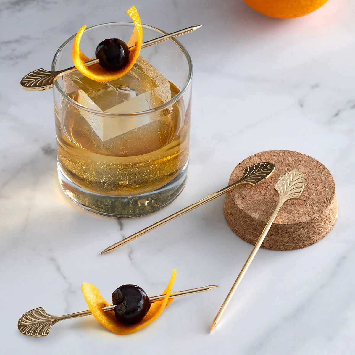 Monaco Cocktail Picks, Gold | HomeWetBar.com