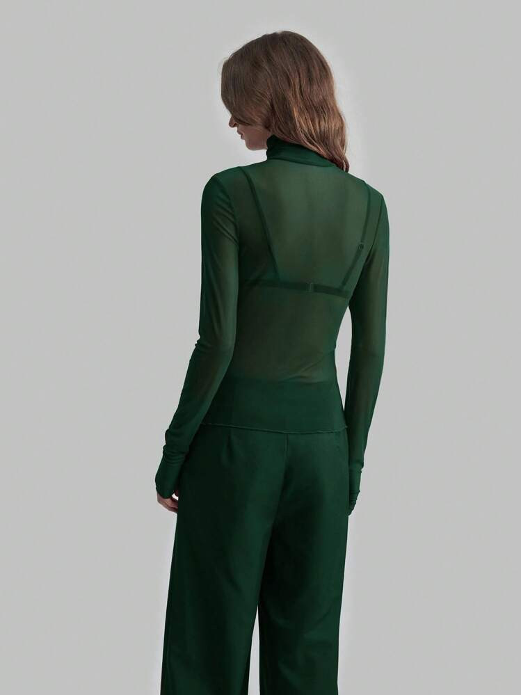 Ontre Stockholm Style, Women's Teacher Outfit, Autumn Clothing, High Collar Turtleneck Knit Top, ... | SHEIN