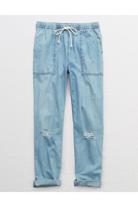 Aerie Chambray Distressed Pant | American Eagle Outfitters (US & CA)