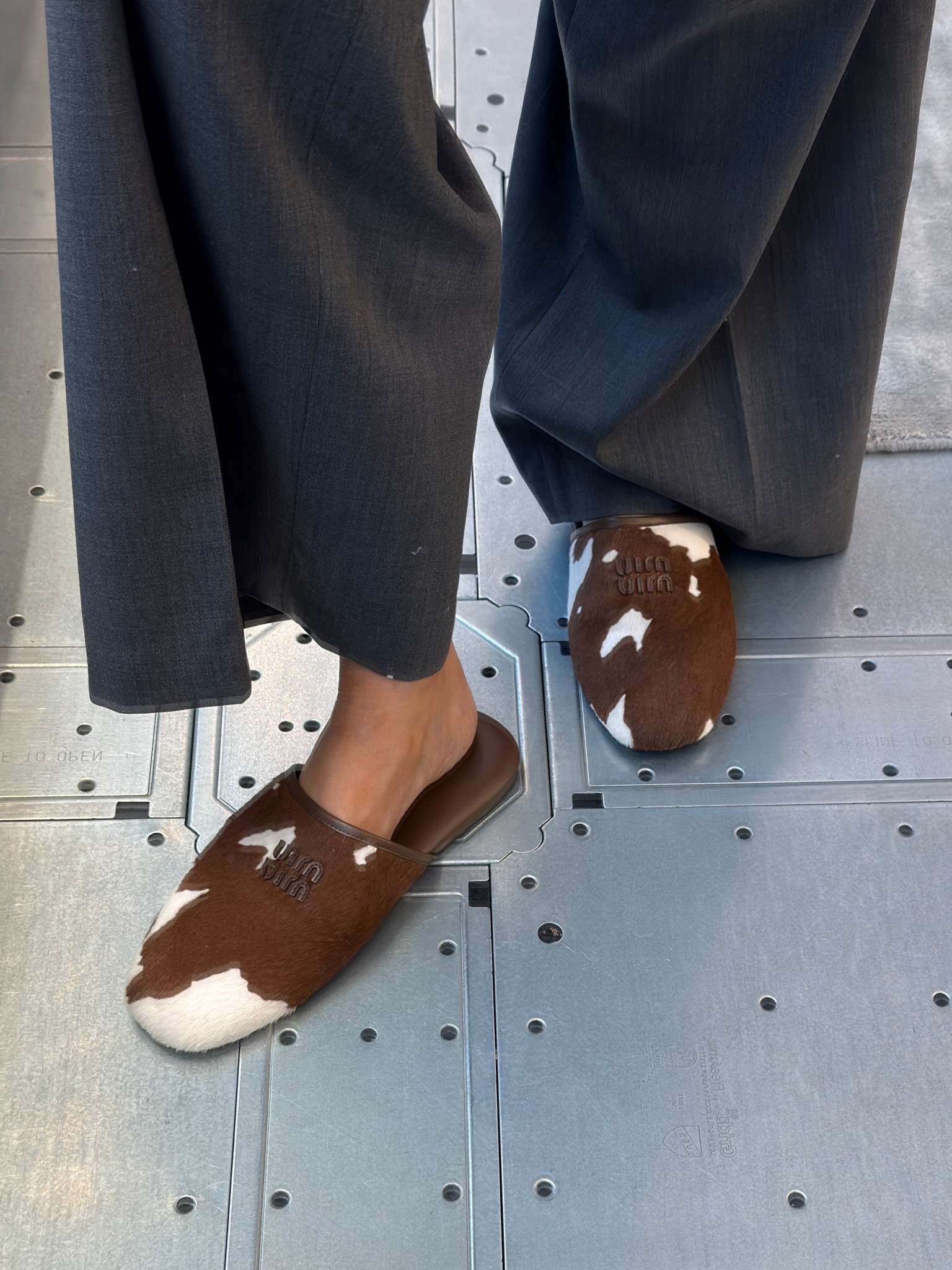 Cow print leather slippers  

#LTKspring #LTKstyletip #LTKshoes