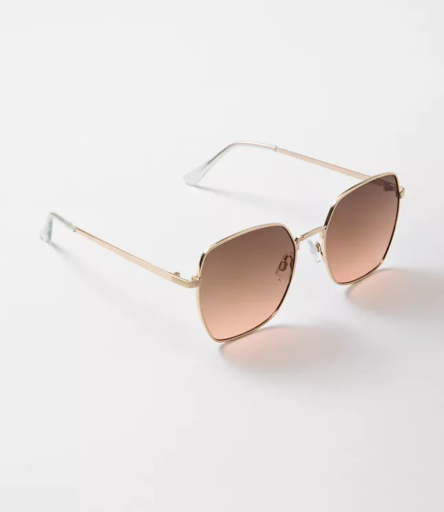 Modern Metal Square Sunglasses | LOFT