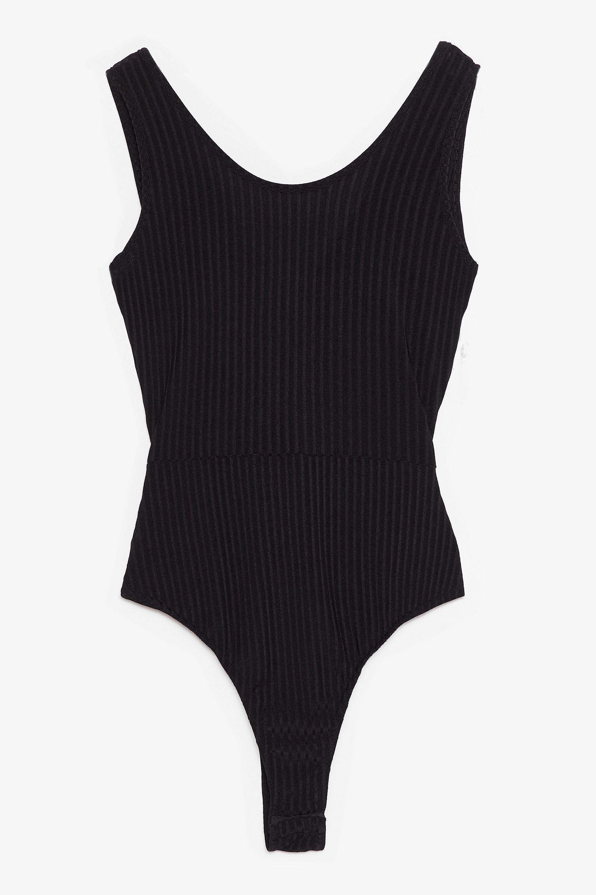 Womens Move Your Body Ribbed Tie Bodysuit - Black | NastyGal (US & CA)