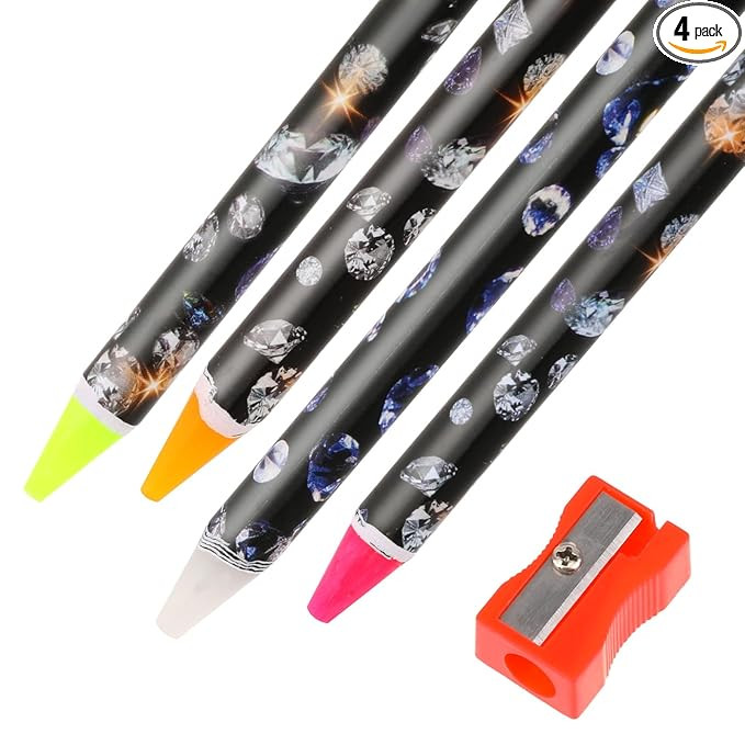4 Pack Rhinestone Picker Tool Adhesive Resin Picker Pencil Nail Point Drill Pen Dotting Wax Penci... | Amazon (US)