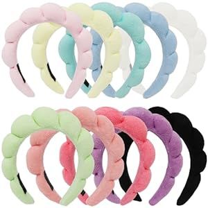 10 Pcs Spa Headband Bulk, Wash Face Headband for Women Makeup Headband Sponge Headbands Face Wash... | Amazon (US)