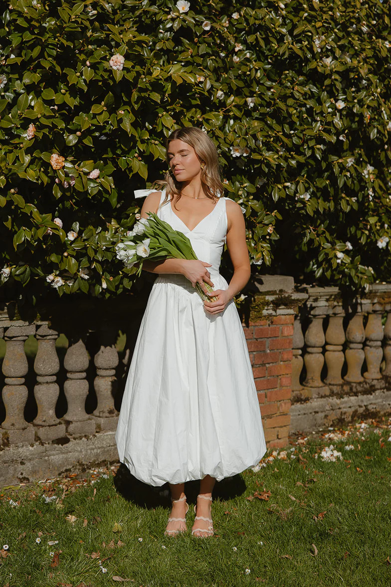 Tayla Dropwaist Bubble Hem Midi Dress | Confête