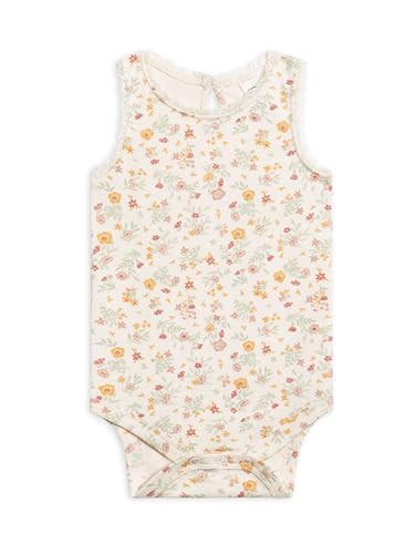 Colored Organics Unisex Baby Organic Cotton Bodysuit - Luna Lace Tank One Piece - Bianca Floral/Berry - 18-24M | Amazon (US)