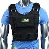 Rage Fitness Adjustable Weighted Vest, Black, One Size, 36 LB Weight Capacity, Twelve 3 LB Removable | Amazon (US)