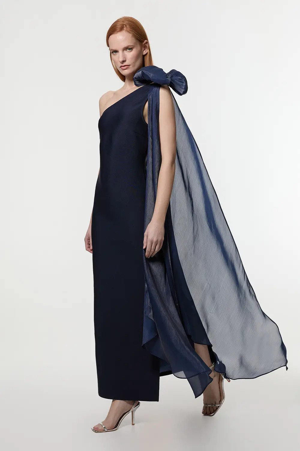 Dresses | Bandage Figure Form Knit Woven Cape Detail Maxi Dress | KarenMillen | Karen Millen UK + IE + DE + NL