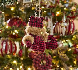 Plaid Bear Ornament | Pottery Barn (US)