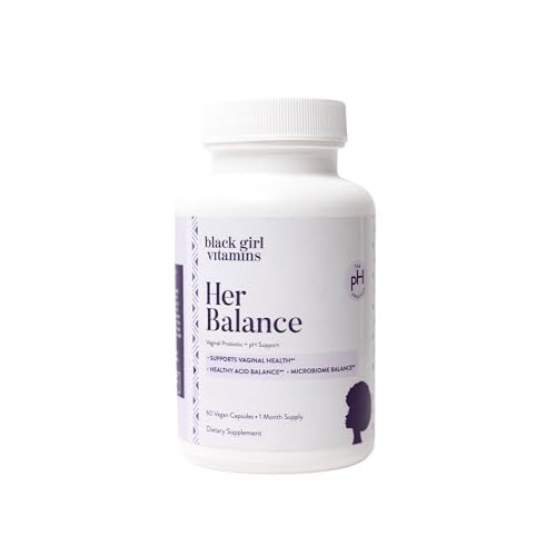 Black Girl Vitamins - Her Balance Vaginal Probiotics - Daily Microbiome Support for Women - 10 Billion CFU Lactobacillus Crispatus & Gasseri + Herbal Blend - Vegan, Gluten-Free, Halal (30-Day Supply) | Amazon (US)