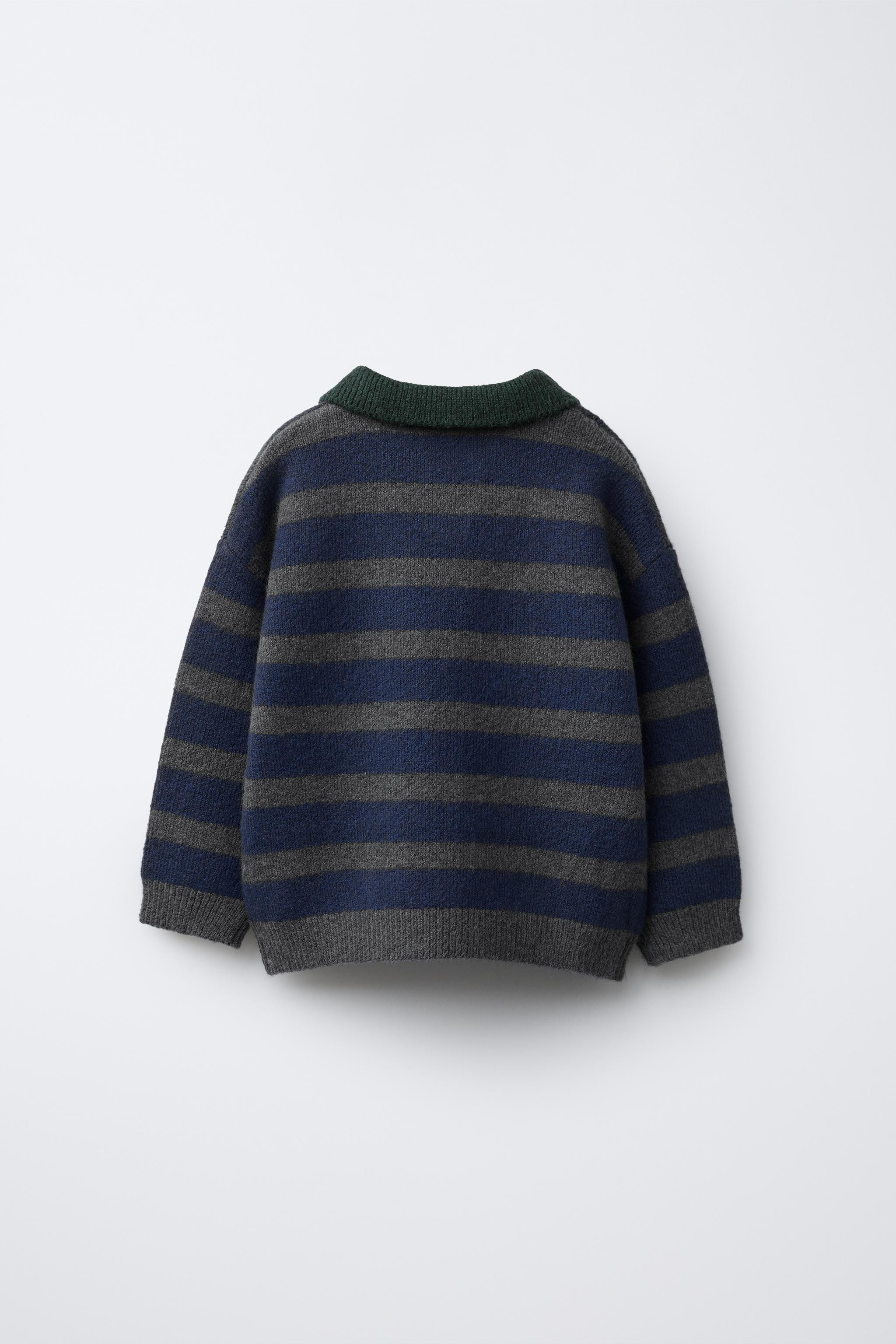 CONTRAST STRIPED KNIT POLO SHIRT | Zara Canada