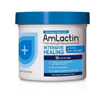 AmLactin Intensive Healing Body AHA Cream - Unscented - 12oz | Target