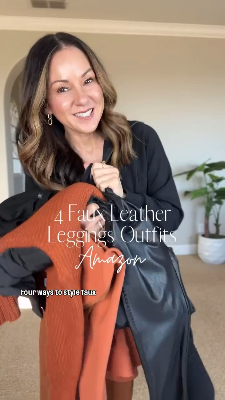Easy Fall Outfit Inspo

Petite friendly faux leather leggings styled 4 ways - Easy, comfy fall outfits perfect for Thanksgiving, shopping, holiday events, travel…

For reference: I’m 5’1”, 109lbs. I'm wearing an XS short in the leggings, and I size up to a S in all the tunics, cardigans and vests - all TTS! I also go up a size in the moto & scrunch boots!

Leggings outfit  fall outfits  fall fashion  stylish outfits  petite fashion  Amazon fashion  leather leggings  faux leather  Thanksgiving outfit  trending fashion  EverydayHolly

#LTKSeasonal #LTKStyleTip #LTKOver40